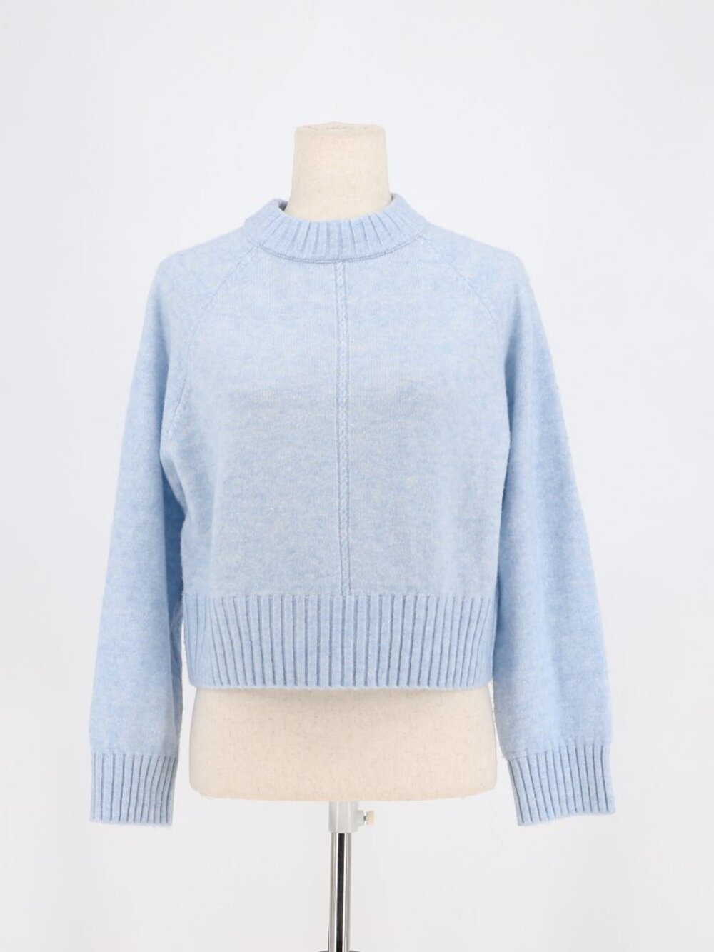 NWT SOHO & STELLA Soft Cozy Crewneck Long Sleeve Sweater in Light Blue Size XS
